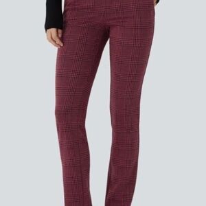 Halara Flex High Waisted Houndstooth Plaid Skinny Work Pants with Pockets